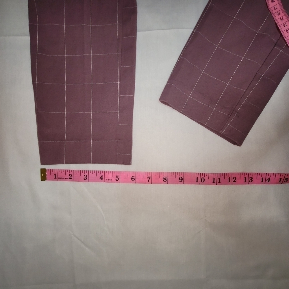 a new day Stretch Skinny Pale Plum Plaid Women's Dress Pants Size 6 - Picture 13 of 13